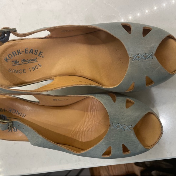 Kork-Ease Grey/Blue Platform Sandals - Picture 3 of 4